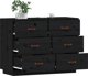 vidaXL vidaXL Komoda, czarna, 100x40x75 cm, lite drewno sosnowe