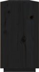 vidaXL vidaXL Komoda, czarna, 100x40x75 cm, lite drewno sosnowe