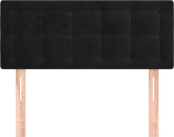vidaXL Μαξιλάρι Κεφαλιού Κρεβατιού, μαύρο, 90x5x78/88 cm, βελούδο