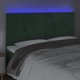 vidaXL Zaglohek do lotka me LED, σκουροπρασινο, 180x5x118/128 cm