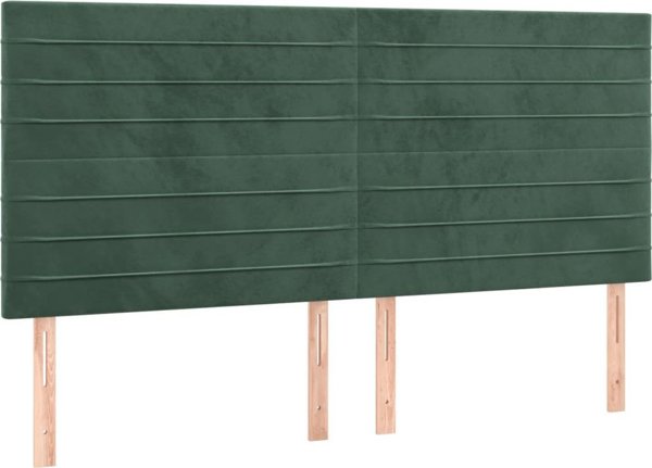 vidaXL Zaglohek do lotka me LED, σκουροπρασινο, 180x5x118/128 cm