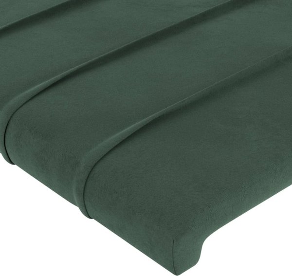vidaXL Zaglohek do lotka me LED, σκουροπρασινο, 180x5x118/128 cm