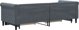 vidaXL Sofa rozsuwana z szufladami, ciemnoszara, 80x200 cm, aksamit