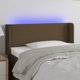 Κεφαλάρι κρεβατιού vidaXL με LED, σκούρο καφέ, 103x16x78/88 cm, ύφασμα