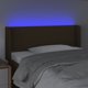 Κεφαλάρι κρεβατιού vidaXL με LED, σκούρο καφέ, 103x16x78/88 cm, ύφασμα