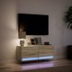 vidaXL Επιτοίχια Ντουλάπα TV με LED, δρυς Sonoma, 100x31x35 cm