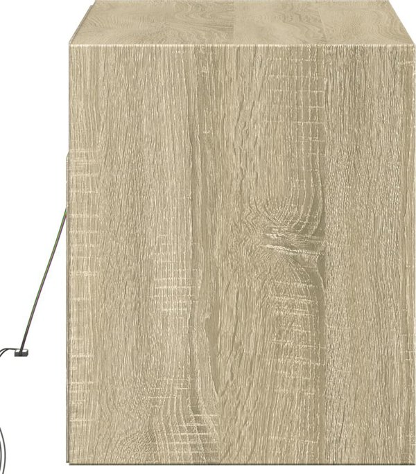 vidaXL Επιτοίχια Ντουλάπα TV με LED, δρυς Sonoma, 100x31x35 cm