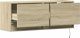 vidaXL Επιτοίχια Ντουλάπα TV με LED, δρυς Sonoma, 100x31x35 cm