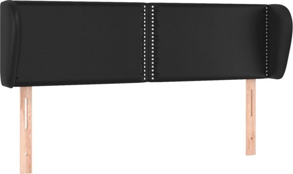 vidaXL Αντικέ προσκέφαλο Uszak, μαύρο, 147x23x78/88 εκ., συνθετικό δέρμα