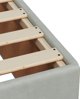 vidaXL Ložko kontynentalne me materacem, jasnoszare, 120x190cm, aksamit