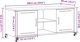vidaXL Szafka RTV, musztardowa, 100,5x39x43,5 cm, stal