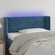 vidaXL Κεφαλάρι για κρεβάτι με LED, σκούρο μπλε, 93x16x78/88 cm, βελούδινο