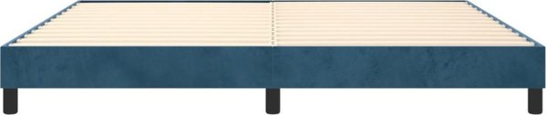 vidaXL Σκελετός κρεβατιού, σκούρο μπλε, 200x200 cm, επενδυμένος με βελούδο