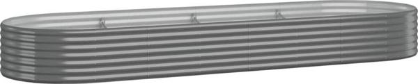 vidaXL vidaXL Donica ogrodowa, malowana proszkowo stal, 322x100x36 cm, szara