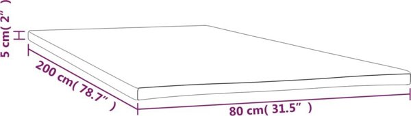 vidaXL Επένδυση στρώματος 80x200x5 εκ