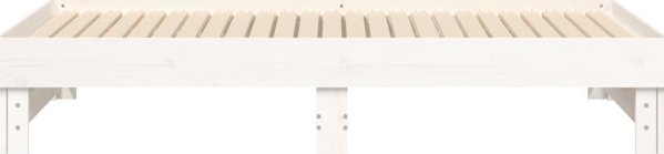 vidaXL Επεκτεινόμενο κρεβάτι, λευκό, 2x(75x190) cm, ελαφρύ ξύλο πεύκου