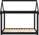 vidaXL vidaXL Legowisko dla psa, czarne, 111x80x100cm, lite drewno sosnowe