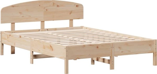 vidaXL Ράμα κρεβατιού 140x200 cm από μασίφ πεύκο