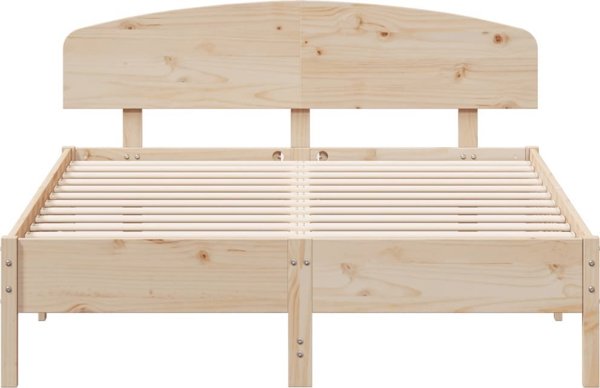 vidaXL Ράμα κρεβατιού 140x200 cm από μασίφ πεύκο