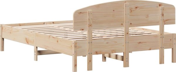 vidaXL Ράμα κρεβατιού 140x200 cm από μασίφ πεύκο