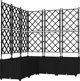 vidaXL Donica z trelisem 5 sztuk Czarna 120x120x143 cm