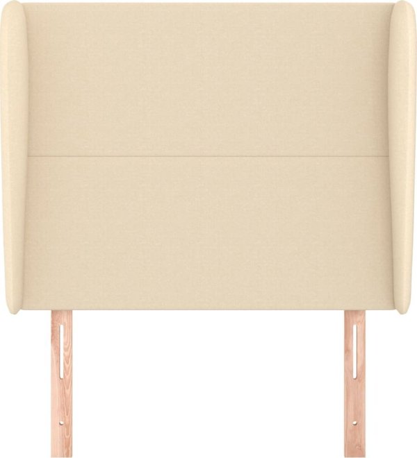 vidaXL Zaglowek uszak kremowy 103x23x118/128 cm tkanina