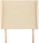 vidaXL Zaglowek uszak kremowy 103x23x118/128 cm tkanina