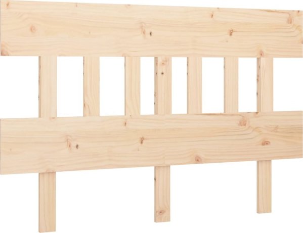 vidaXL Κεφαλάρι Κρεβατιού 123,5x3x81 cm, από Μασίφ Πεύκο