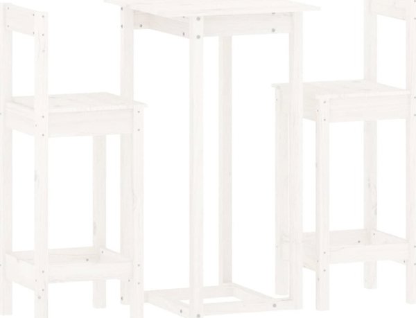 vidaXL 3-te Lego mobela bar, aspro, masivo sosno