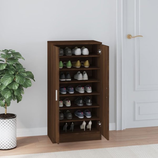 vidaXL Ντουλάπι παπουτσιών καφέ δρυς 55x35x108 cm
