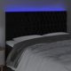 vidaXL Κεφαλάρι κρεβατιού με LED, μαύρο, 180x7x118/128 εκ., βελούδο
