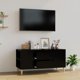 vidaXL Έπιπλο TV, Μαύρο, 102x44,5x50 εκ., Υλικό Ξυλοποώδες