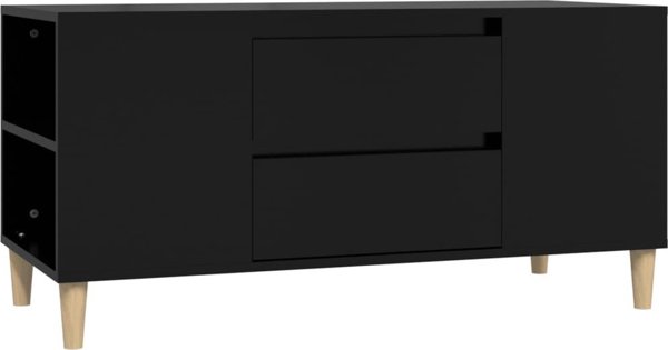 vidaXL Έπιπλο TV, Μαύρο, 102x44,5x50 εκ., Υλικό Ξυλοποώδες