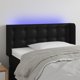 vidaXL Κεφαλάρι κρεβατιού με LED, μαύρο, 93x16x78/88 cm, τεχνητό δέρμα