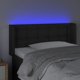 vidaXL Κεφαλάρι κρεβατιού με LED, μαύρο, 93x16x78/88 cm, τεχνητό δέρμα