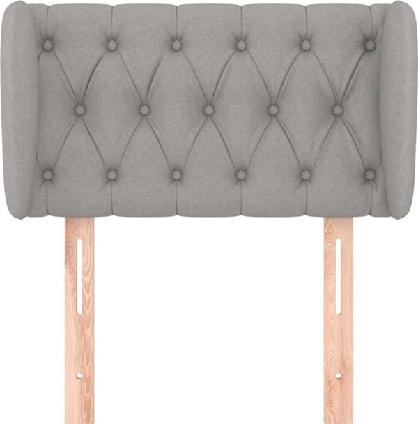 vidaXL Zaglonek uszak, jasnoszary, 83x23x78/88 cm, tkanina