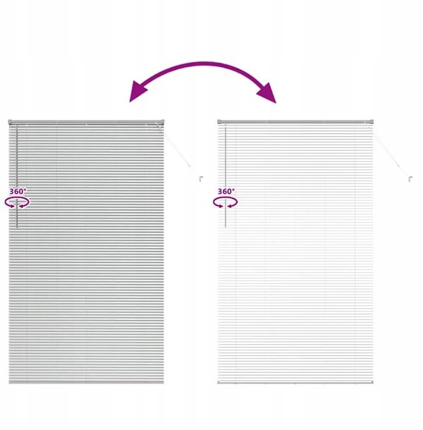 vidaXL Βενετικές Περσίδες Αλουμινίου, 220 x 135 cm, Ασημί χρώμα