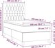 vidaXL Kρεβάτι kontynentalne με στρώμα, ροζ, ακαμίσιο, 100x200 cm