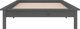 vidaXL Κάδρο κρεβατιού με LED, γκρι, 75x190 cm, μονό, από μασίφ ξύλο