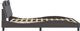 vidaXL Κά Frame με κεφαλάρι, γκρι, 140x200 εκ., συνθετικό δέρμα