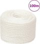 vidaXL Λευκό σκοινί εργασίας, 14 mm, 100 m, πολυπροπυλένιο