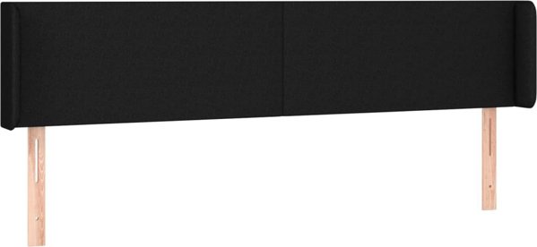 vidaXL Προσκέφαλο uszak μαύρο 163x16x78/88 cm ύφασμα