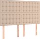 vidaXL Zaglowek do lozka, cappuccino, 144x5x118/128 cm, sztuczna skora