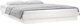 vidaXL Λευκή rama κρεβατιού με LED, 120x190 cm, διπλό, από μασίφ ξύλο