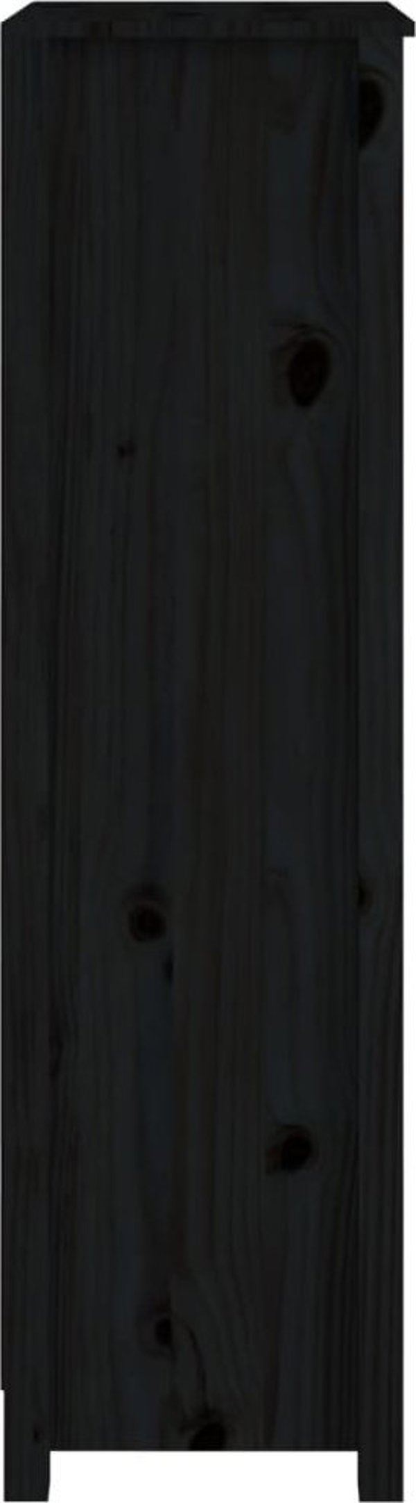 vidaXL Ράφι Βιβλίων, μαύρο, 50x35x125,5 εκ, από μασίφ πεύκο