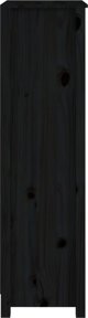 vidaXL Ράφι Βιβλίων, μαύρο, 50x35x125,5 εκ, από μασίφ πεύκο