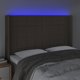 vidaXL Κεφαλάρι κρεβατιού με LED, ταουπ χρώμα, 147x16x118/128 εκ., ύφασμα