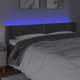 vidaXL Κεφαλάρι κρεβατιού με LED, σκούρο γκρι, 163x16x78/88 εκ, βελούδο