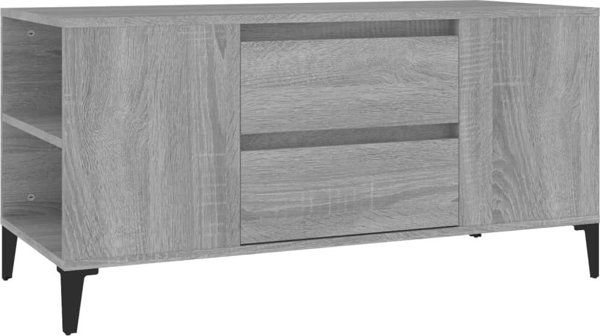 vidaXL Έπιπλο τηλεόρασης, γκρι δρυς Sonoma, 102x44,5x50 εκ.