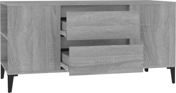 vidaXL Έπιπλο τηλεόρασης, γκρι δρυς Sonoma, 102x44,5x50 εκ.